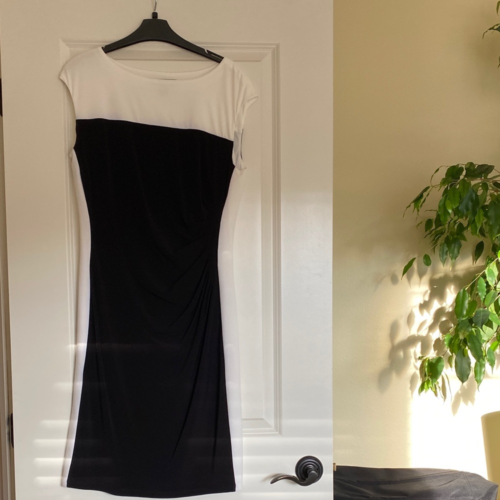 Ralph Lauren Black and White Midi Dress